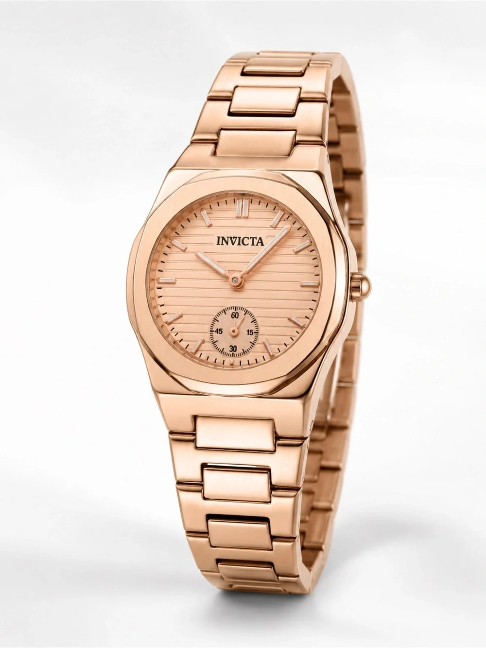 Invicta Celestial 70407 Rose Gold Stainless Steel Watch Small Seconds NIB